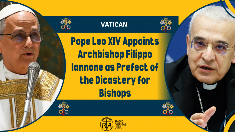 Pope Leo XIV in Archbishop Filippo Iannone, Prefect of the Dicastery for Bishops dinin tel